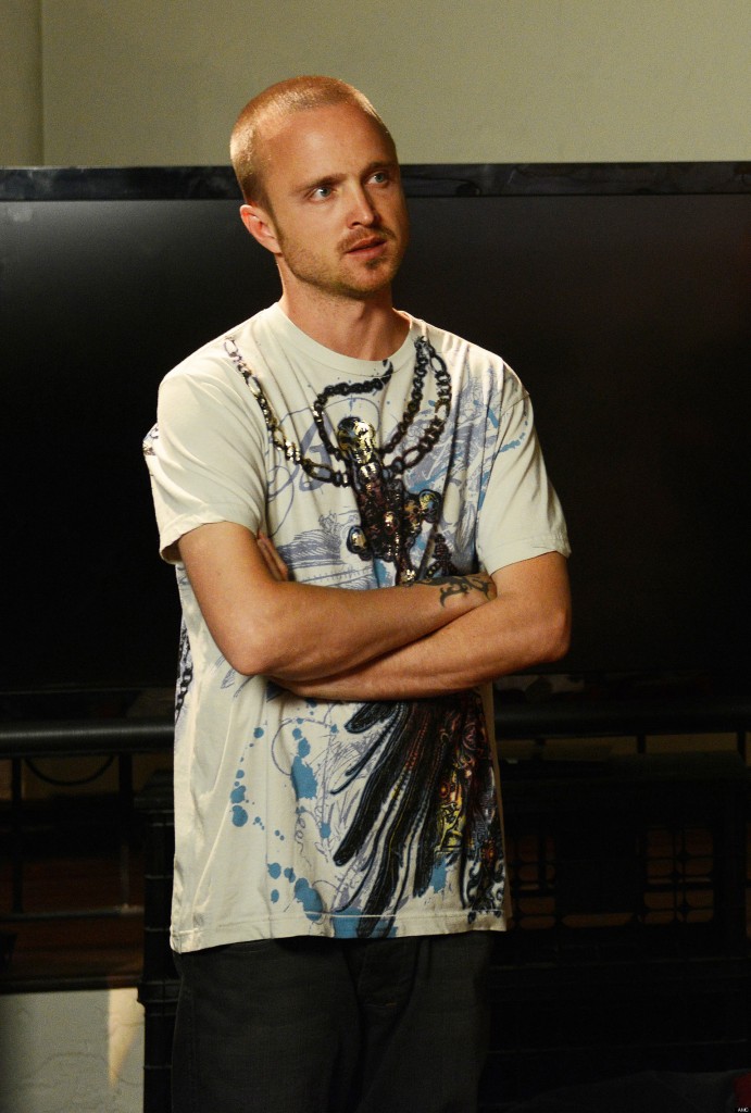 Jesse Pinkman from Breaking Bad in a White t-shirt