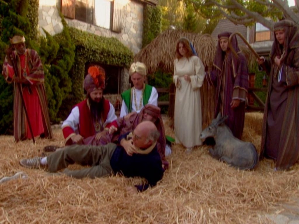 Larry David nativity scene