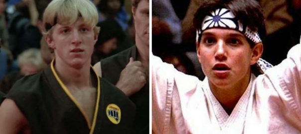Johnny Lawrence and Daniel Larusso from Karate Kid 1984